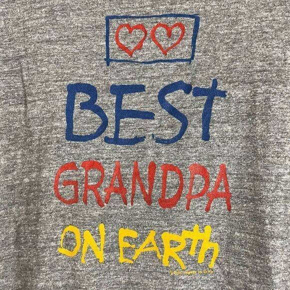 Vintage The Best On Earth "Best Grandpa" BJ Designs 1984 Tee T-Shirt USA XL - Picture 2 of 5